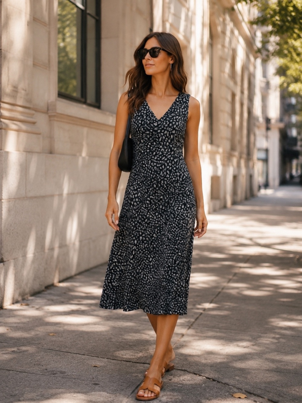 NWT Equipment Black White Leopard Cheetah Bias Cut Cayden Silk Midi Dress Size S
